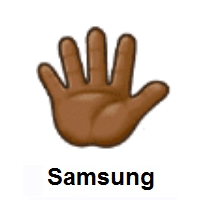 Hand With Fingers Splayed: Medium-Dark Skin Tone on Samsung