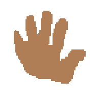 Hand With Fingers Splayed: Medium-Dark Skin Tone