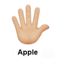 Hand With Fingers Splayed: Medium-Light Skin Tone on Apple iOS