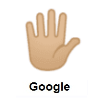 Hand With Fingers Splayed: Medium-Light Skin Tone on Google Android