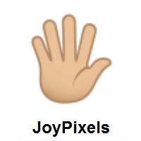 Hand With Fingers Splayed: Medium-Light Skin Tone on JoyPixels