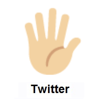 Hand With Fingers Splayed: Medium-Light Skin Tone on Twitter Twemoji
