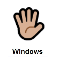 Hand With Fingers Splayed: Medium-Light Skin Tone on Microsoft Windows