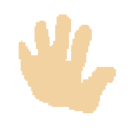 Hand With Fingers Splayed: Medium-Light Skin Tone