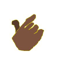 Hand with Index Finger and Thumb Crossed: Dark Skin Tone