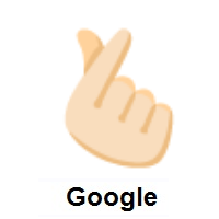 Hand with Index Finger and Thumb Crossed: Light Skin Tone on Google Android