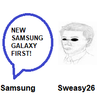 Hand with Index Finger and Thumb Crossed: Medium Skin Tone on Samsung