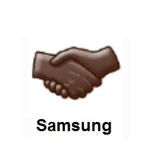 Handshake: Dark Skin Tone on Samsung