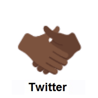 Handshake: Dark Skin Tone on Twitter Twemoji