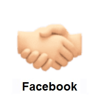 Handshake: Light Skin Tone on Facebook