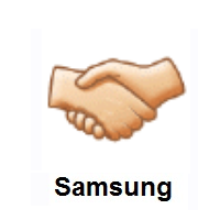 Handshake: Light Skin Tone on Samsung