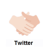 Handshake: Light Skin Tone on Twitter Twemoji