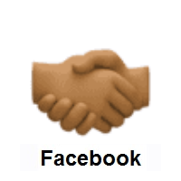 Handshake: Medium-Dark Skin Tone on Facebook