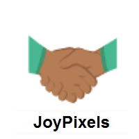 Handshake: Medium-Dark Skin Tone on JoyPixels
