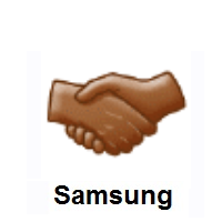 Handshake: Medium-Dark Skin Tone on Samsung