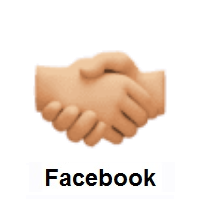 Handshake: Medium-Light Skin Tone on Facebook