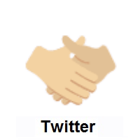 Handshake: Medium-Light Skin Tone on Twitter Twemoji