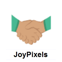 Handshake: Medium Skin Tone on JoyPixels