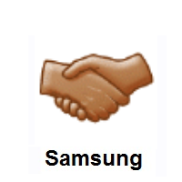 Handshake: Medium Skin Tone on Samsung