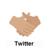 Handshake: Medium Skin Tone on Twitter Twemoji