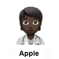 Health Worker: Dark Skin Tone on Apple iOS