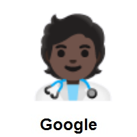 Health Worker: Dark Skin Tone on Google Android