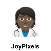 Health Worker: Dark Skin Tone on JoyPixels