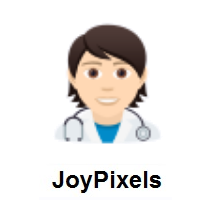 Health Worker: Light Skin Tone on JoyPixels