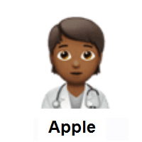 Health Worker: Medium-Dark Skin Tone on Apple iOS