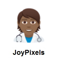 Health Worker: Medium-Dark Skin Tone on JoyPixels