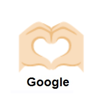 Heart Hands: Light Skin Tone on Google Android