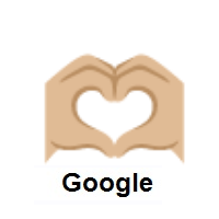Heart Hands: Medium-Light Skin Tone on Google Android