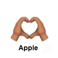 Heart Hands: Medium Skin Tone on Apple iOS