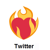 Heart on Fire on Twitter Twemoji