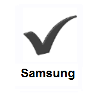 Heavy Check Mark on Samsung