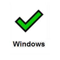 Heavy Check Mark on Microsoft Windows