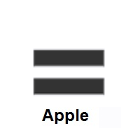 Heavy Equals Sign on Apple iOS