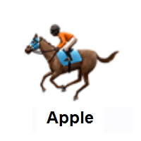 Horse Racing: Dark Skin Tone on Apple iOS