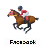 Horse Racing: Dark Skin Tone on Facebook