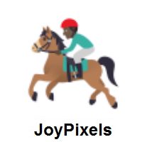 Horse Racing: Dark Skin Tone on JoyPixels
