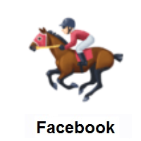 Horse Racing: Light Skin Tone on Facebook