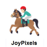 Horse Racing: Light Skin Tone on JoyPixels