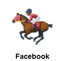 Horse Racing: Medium-Dark Skin Tone on Facebook