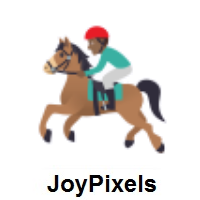 Horse Racing: Medium-Dark Skin Tone on JoyPixels