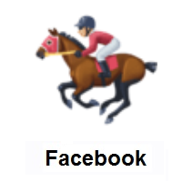Horse Racing: Medium-Light Skin Tone on Facebook