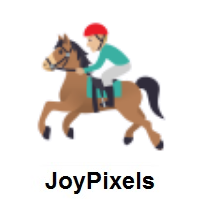 Horse Racing: Medium-Light Skin Tone on JoyPixels