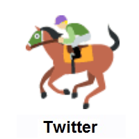Horse Racing: Medium-Light Skin Tone on Twitter Twemoji