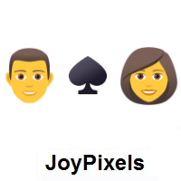 I Hate You: Man, Spade Suit, Woman on JoyPixels