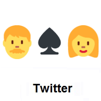 I Hate You: Man, Spade Suit, Woman on Twitter Twemoji