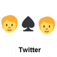 I Hate You: Person, Spade Suit, Person on Twitter Twemoji
